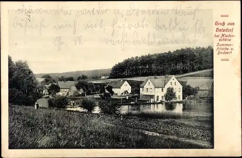 Ak Hetzdorf Halsbrücke in Mittelsachsen, Ansicht der Sommerfrische und Badeort