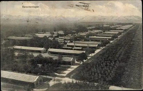 Ak Lagerlechfeld Graben Schwaben, Truppenübungsplatz Lager Lechfeld, Barackenlager
