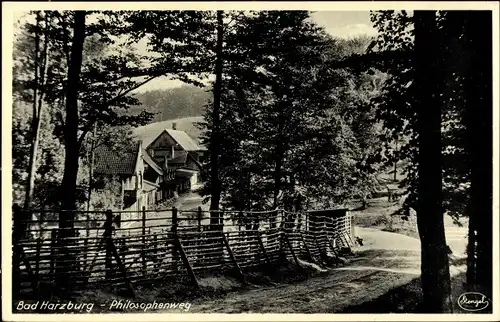 Ak Bad Harzburg am Harz, Philosophenweg