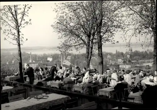 Ak Werder an der Havel, Höhengaststätte Friedrichshöhe, Terrasse