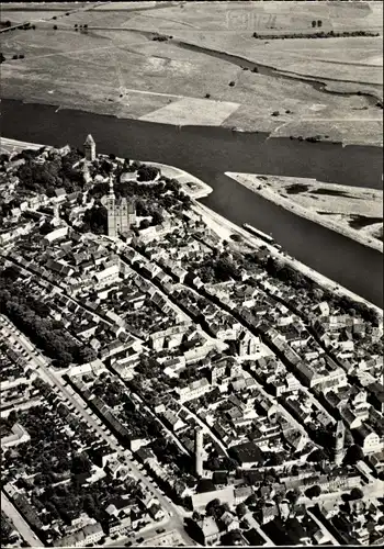 Ak Tangermünde in Sachsen Anhalt, Fliegeraufnahme