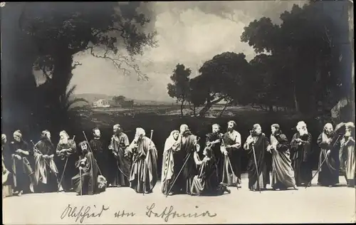 Ak Oberammergau in Oberbayern, Passionsspiel 1900, Nr. 1, Abschied von Bethanien