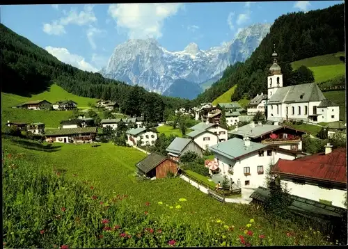 Ak Ramsau im Berchtesgadener Land Oberbayern, Ort mit Reiteralpe
