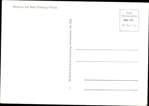 Ak Reelsen Bad Driburg in Westfalen, Gesamtansicht