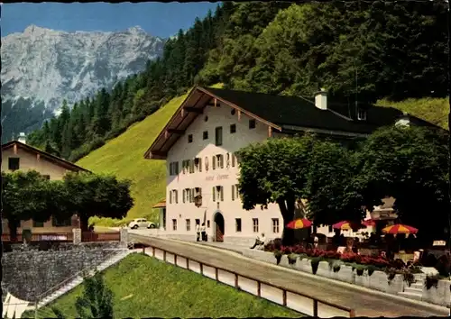 Ak Ramsau im Berchtesgadener Land Oberbayern, Gasthof u. Metzgerei Oberwirt