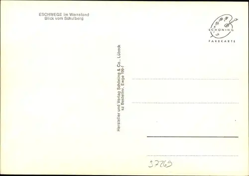 Ak Eschwege im Werra Meißner Kreis, Blick vom Schulberg