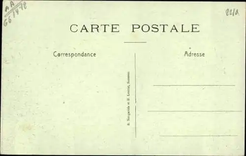 Ak Pinon Aisne, Place de I'Eglise, ruines, Kriegszerstörung I. WK