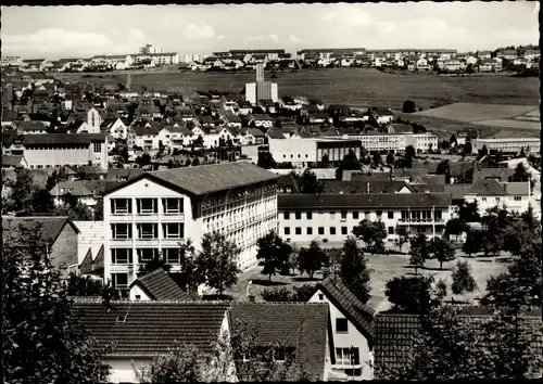 Ak Heidenheim an der Brenz Württemberg, Gewerbeschule, Siedlung am Zanger Berg mit Hochhaus