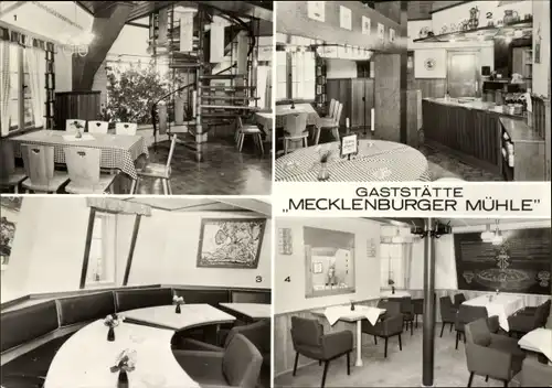 Ak Groß Stieten in Mecklenburg, Gasthof Mecklenburger Mühle, Café, Klubraum, Mühlenstube
