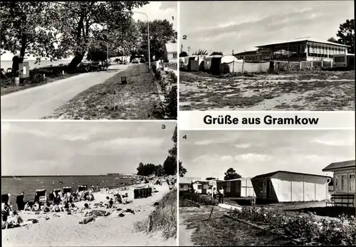 Ak Gramkow Hohenkirchen in Mecklenburg, Wohlenberger Wiek, Campingplatz, Gaststätte, Strand