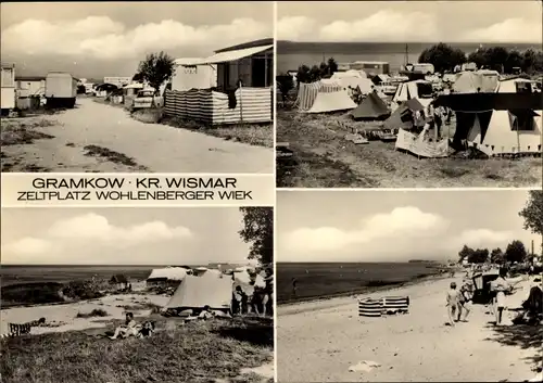Ak Gramkow Hohenkirchen Nordwestmecklenburg, Zeltplatz Wohlenberger Wiek, Strand