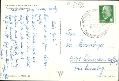 Ak Ostseebad Boltenhagen, Polytechnische Oberschule
