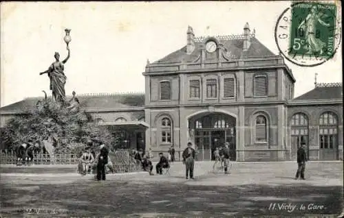 Ak Vichy Allier, La Gare