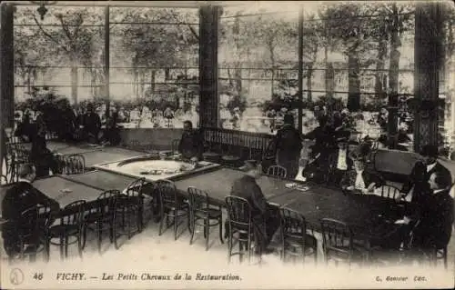 Ak Vichy Allier, Les Petits Chevaux de la Restauration