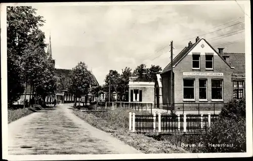 Ak Burum Friesland Niederlande, Herestraat