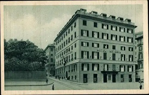 Ak Genova Liguria, Hotel Astoria e Belgrano, Piazza Brignole, Via Serra 1