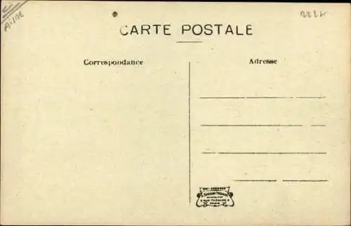 Ak Vic sur Aisne, L'Ecole des Garcons, ruines, Kriegszerstörung I. WK