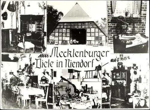 Foto Ak Niendorf bei Schönberg Mecklenburg, Mecklenburger Diele, Fachwerkhaus, Puppenwiege