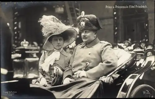 Ak Prinz und Prinzessin Eitel Friedrich von Preußen