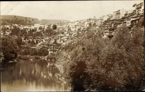 Foto Ak Weliko Tarnowo Bulgarien, Totalansicht der Ortschaft