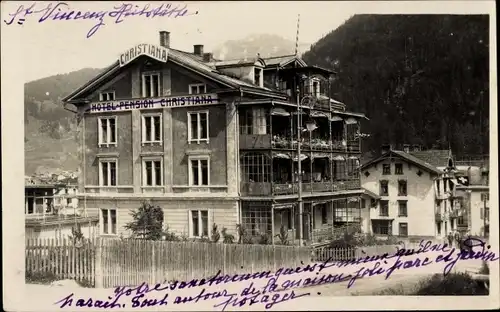 Foto Ak Bellemagny Baronsweiler Elsass Haut Rhin, Hotel Christiania, St. Vincenz Heilstätte