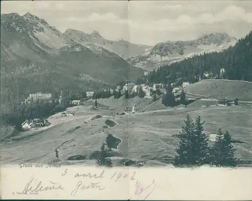 Klapp Ak Arosa Kanton Graubünden Schweiz, Panorama