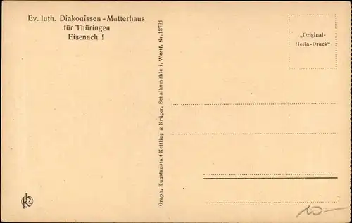 Ak Lutherstadt Eisenach in Thüringen, Diakonissen Mutterhaus, Lehrzimmer der Probeschwestern