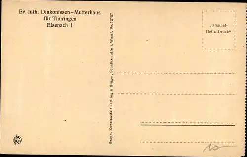 Ak Lutherstadt Eisenach in Thüringen, Diakonissen Mutterhaus, Wohnzimmer im Feierabendhaus