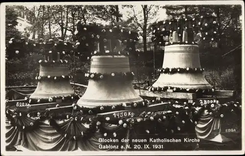 Foto Ak Jablonec nad Nisou Gablonz an der Neiße Region Reichenberg, Glockenweihe 1931