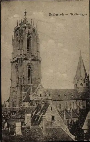 Ak Sélestat Schlestadt Schlettstadt Elsass Bas Rhin, St. Georges