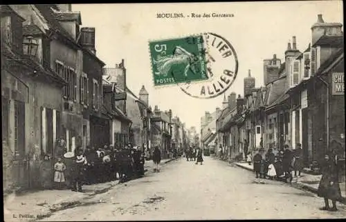 Ak Moulins Allier, Rue des Garceaux