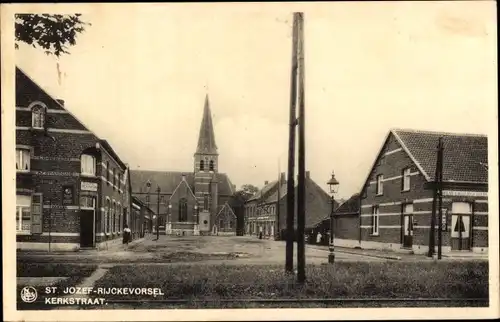 Ak St. Jozef Rijkevorsel Flandern Antwerpen, Kerkstraat