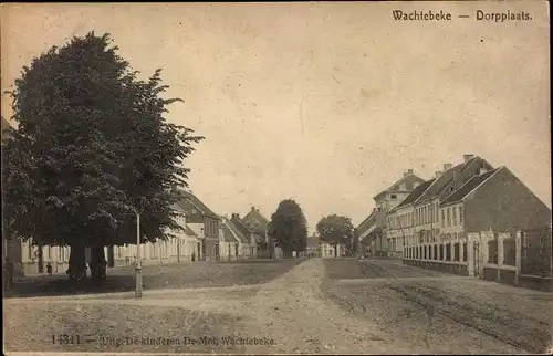 Ak Wachtebeke Ostflandern, Dorpplaats