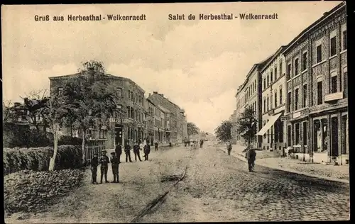 Ak Herbesthal Welkenraedt Wallonien Lüttich, Straßenpartie im Ort