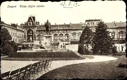 Ak Szeged Segedin Ungarn, Tisza Lajos szobor