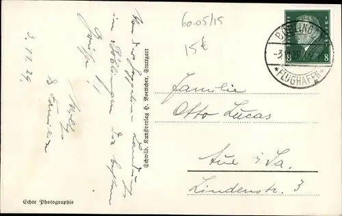 Ak Stuttgart in Württemberg, Zeppelin Luftschiff über der Stadt