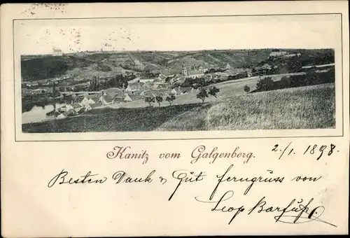 Ak Dolní Kounice Kanitz Südmähren, Kounice-Ivančice, Kanitz-Eibenschitz, Blick vom Galgenberg