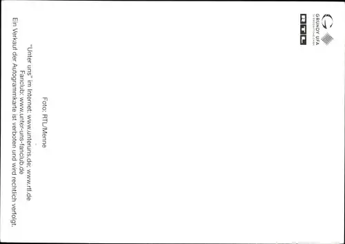 Ak Schauspielerin Sarah Ulrich, Portrait, RTL, Unter Uns