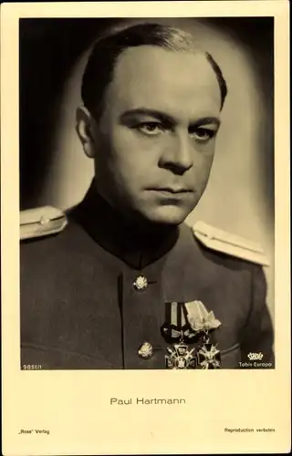 Ak Schauspieler Paul Hartmann, Portrait, Uniform, Ross