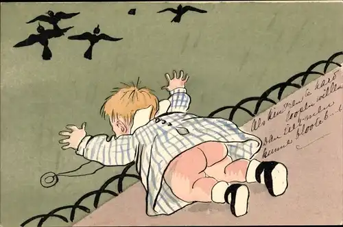 Ak Kleinkind ist gestürzt