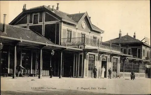 Ak Verdun Lothringen Meuse, La Gare, Bahnhof