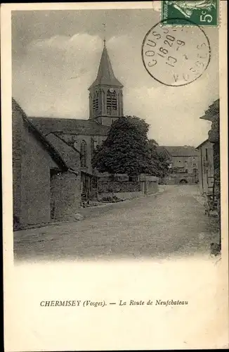 Ak Chermisey Lothringen Vosges, La Route de Neufchateau