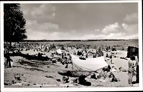 Ak Ostseebad Scharbeutz in Ostholstein, Partie am Strand, Strandleben, Zelte
