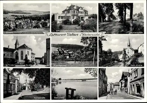 Ak Selters im Westerwald, Erholungsheim Glanzstoff Courtaulds, Rheinstraße, Krankenhaus, Amtsstraße