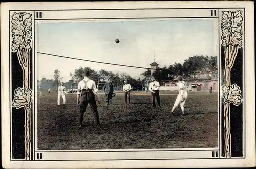 Passepartout Ak Männer beim Volleyball