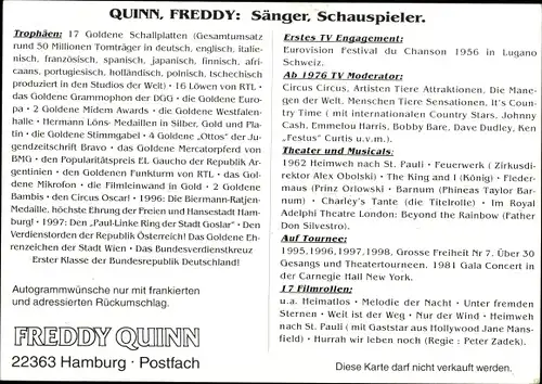 Ak Sänger und Schauspieler Freddy Quinn