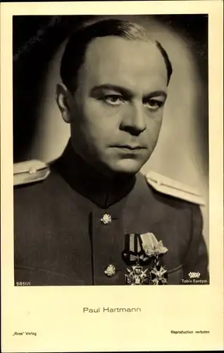 Ak Schauspieler Paul Hartmann, Portrait, Uniform, Ross