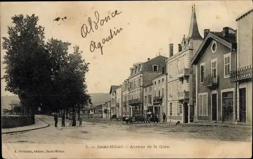 Ak Saint Mihiel Meuse, Avenue de la Gare