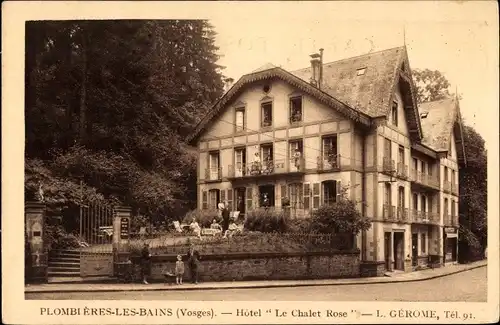 Ak Plombières les Bains Lothringen Vosges, Hotel Chalet Rose