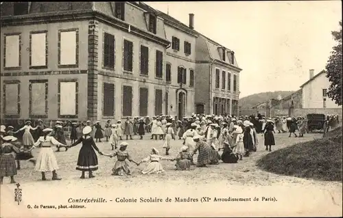 Ak Contrexéville Lothringen Vosges, Colonie Scolaire de Mandres, XIe Arrond. de Paris